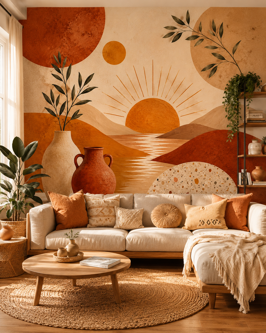 Boho Geometri Gün Doğumu