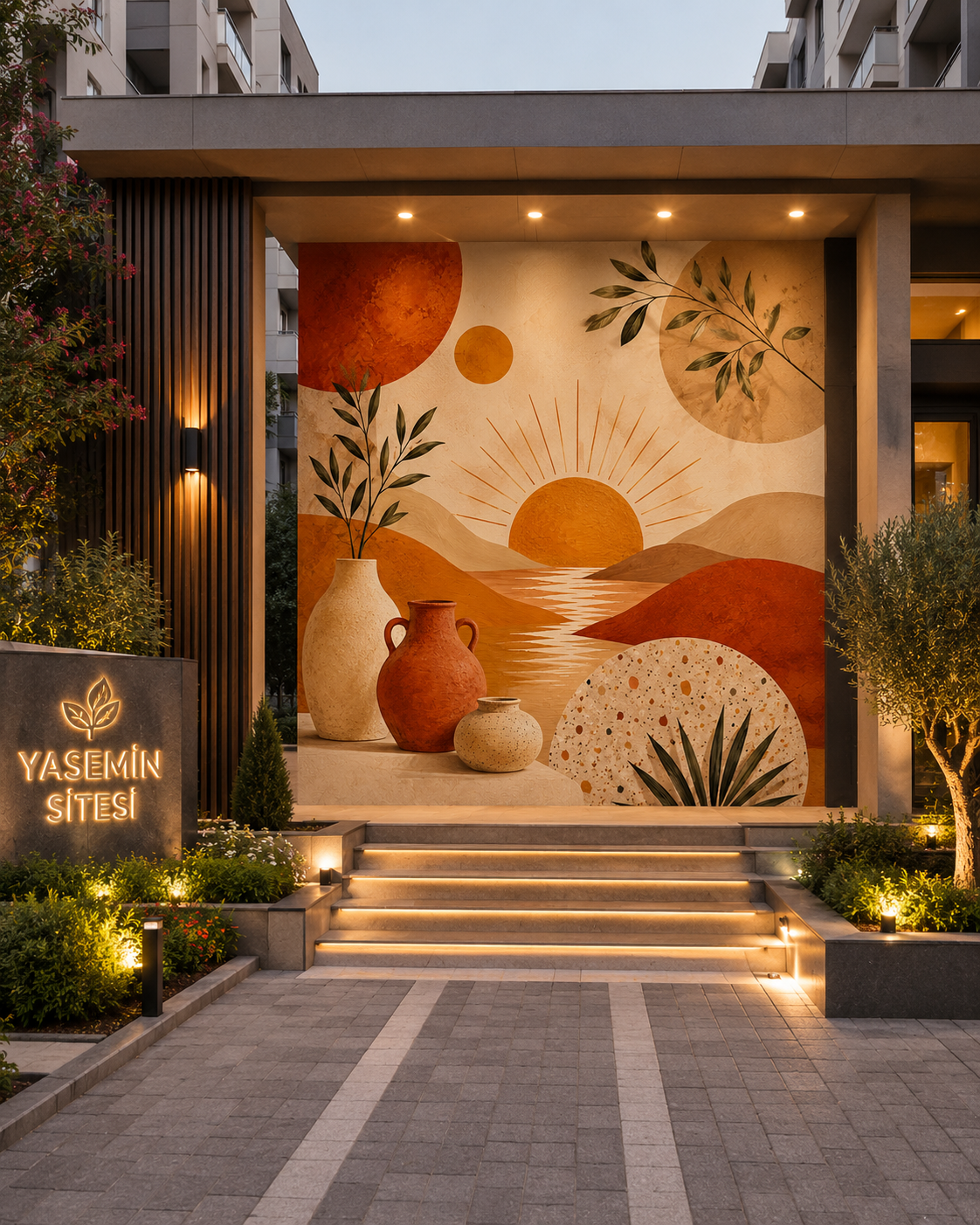 Boho Geometri Gün Doğumu